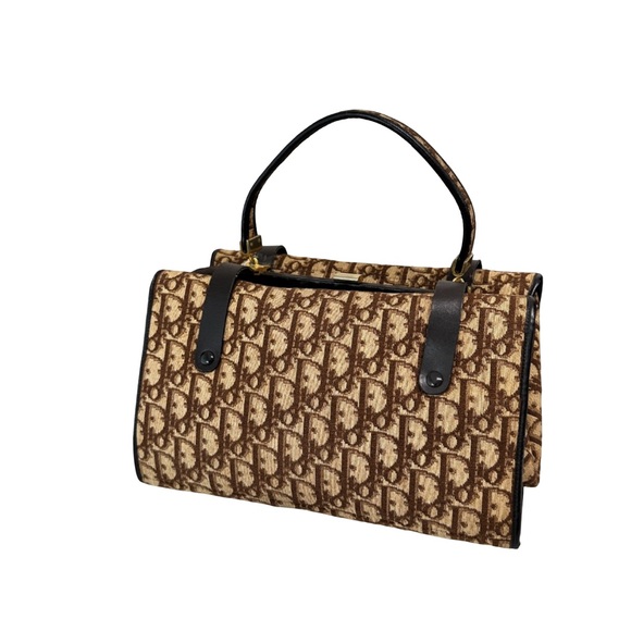 Dior Handbags - SOLD! Dior Brown and Black Patterned Satchel-Authenticity guaranteed